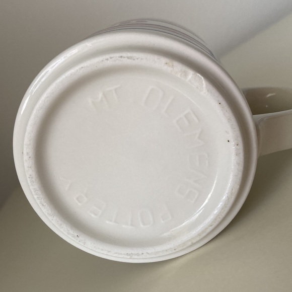 Vintage Mount Clemens Pottery Mug Bud Name mug Stripes coffee tea - Picture 7 of 10